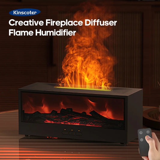 Diffuseur/humidificateur d'air 150ml effet feu de cheminé